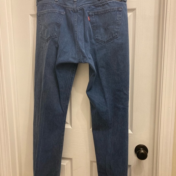 VGUC Men’s Levi’s 501 button fly jeans dark indigo 38 X 32 - Picture 3 of 8